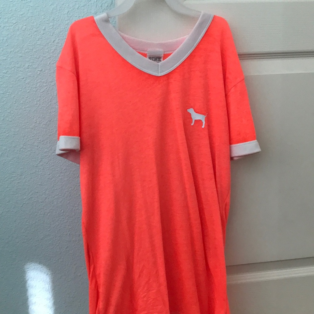 Pink, short sleeve.